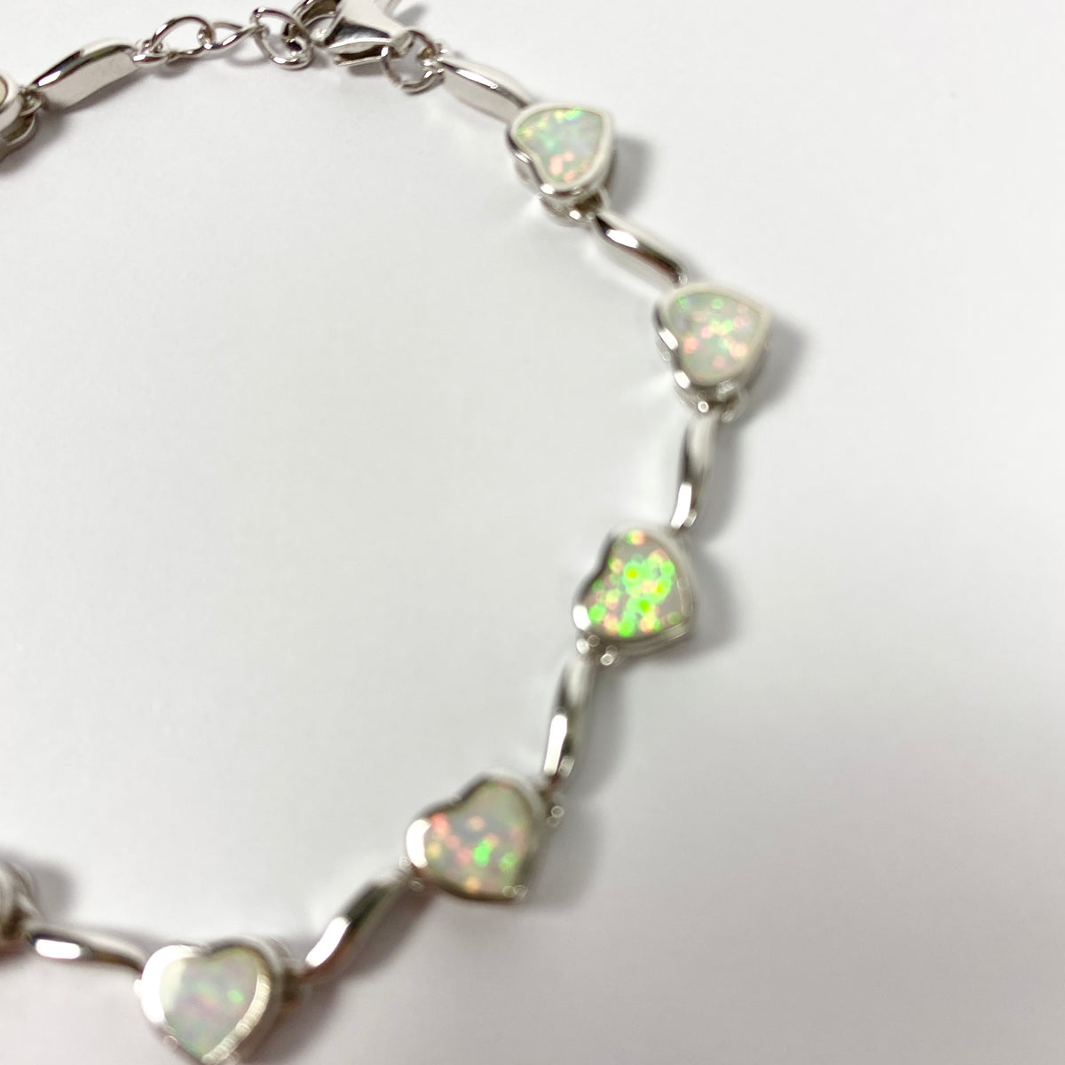 925 Sterling Silber Opal Armband