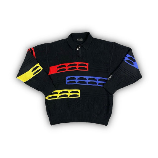 CARLO COLUCCI Half-Zip Knit Sweater