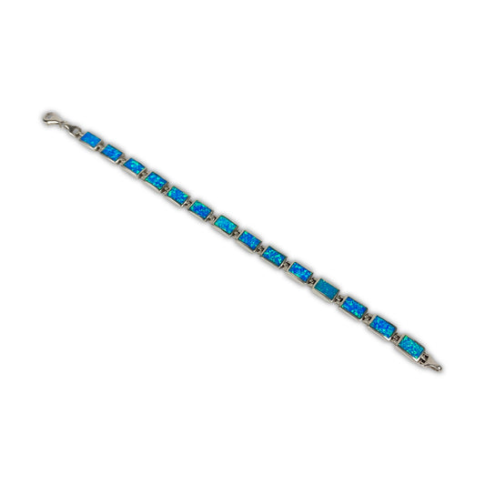 925 Sterling Silber Opal Armband