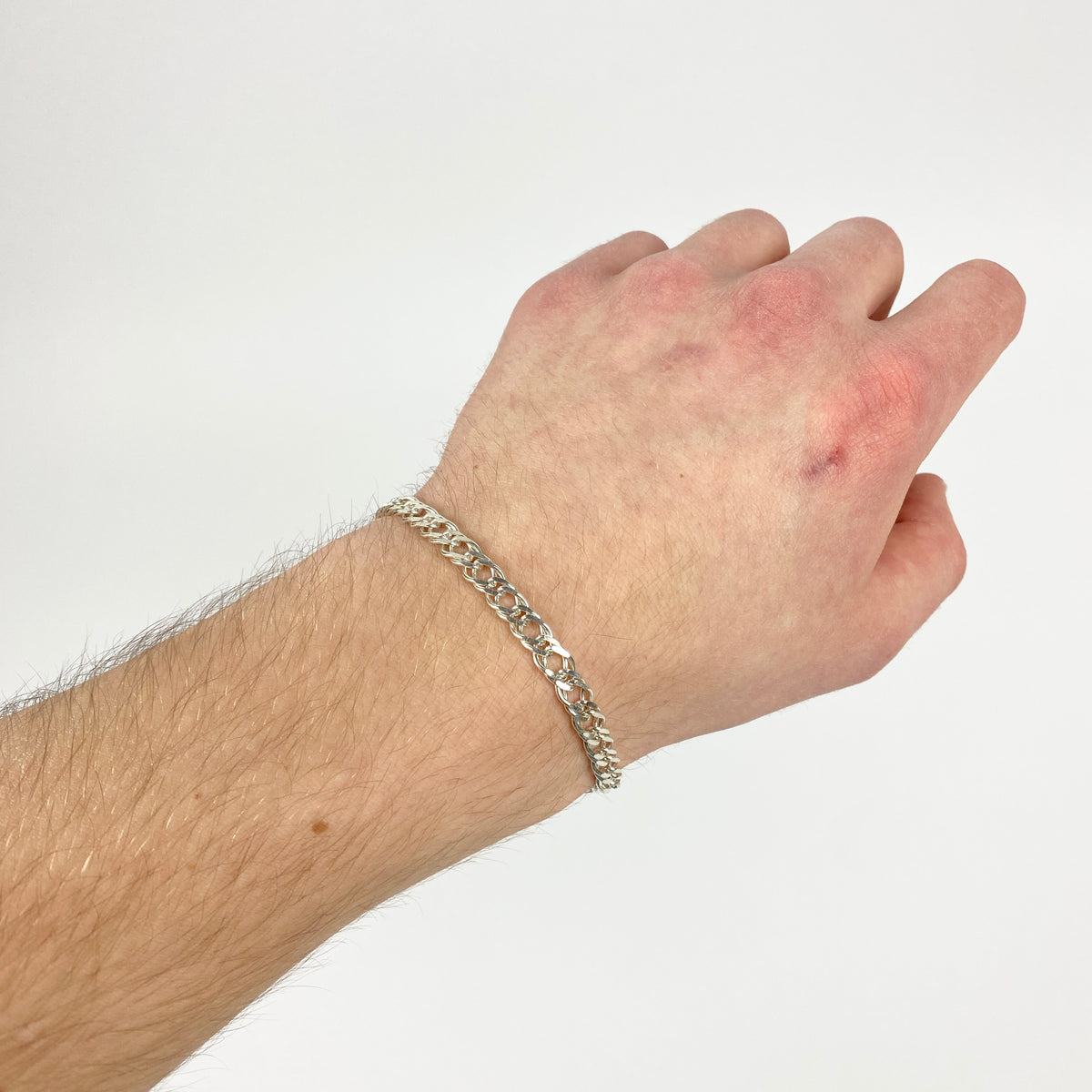925 Sterling Silver Double Cuban Bracelet