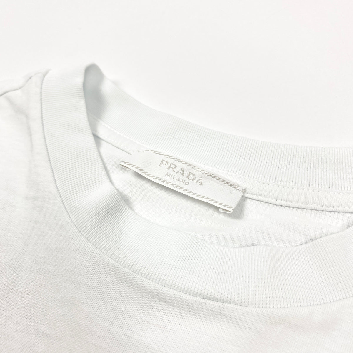 PRADA Milano Embroidered Logo T-Shirt
