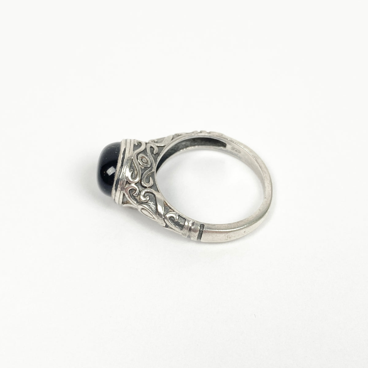 925 Sterling Silber Onyx Ring
