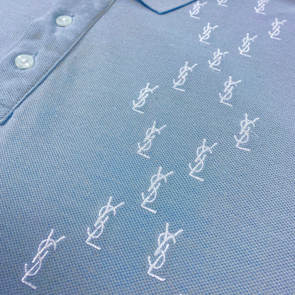YVES SAINT LAURENT multi logo polo shirt