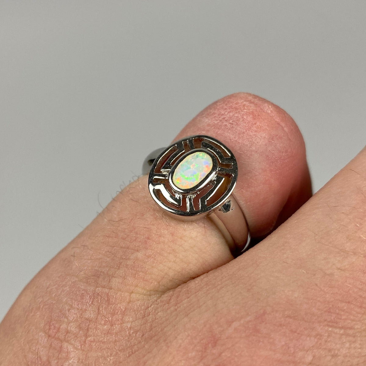 925 Sterling Silber Opal Ring
