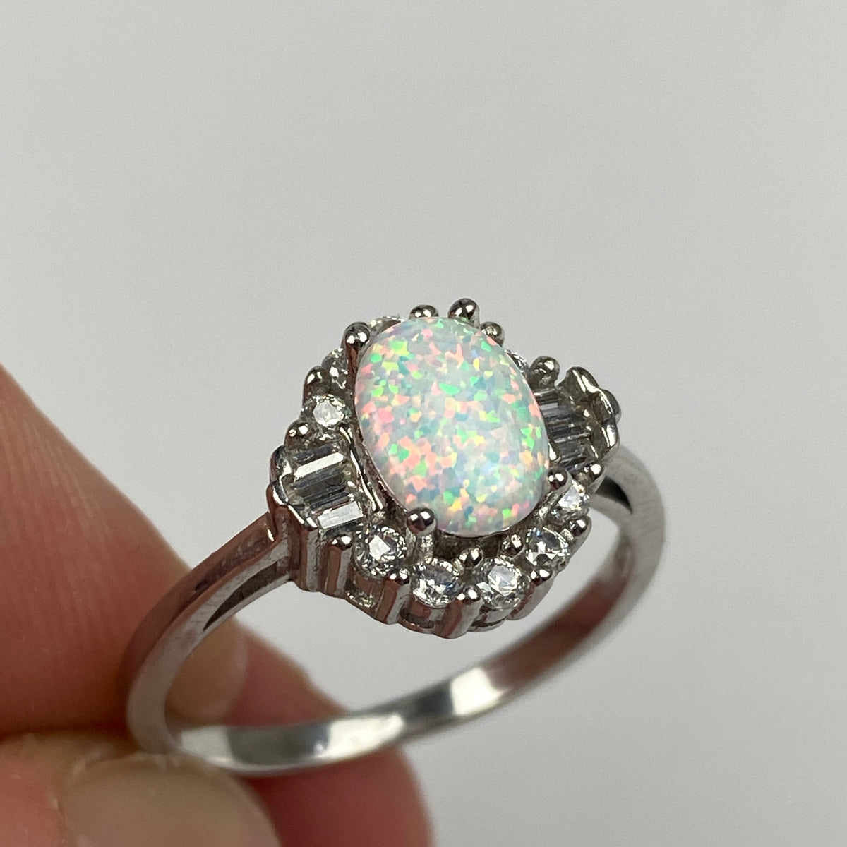 925 Sterling Silver OPAL Ring