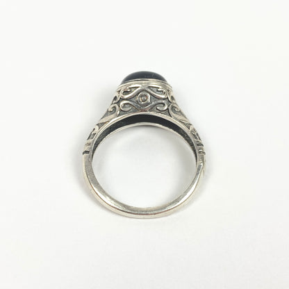 925 Sterling Silber Onyx Ring