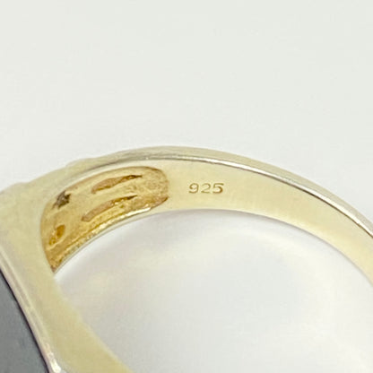 925 Sterling Silber Onyx Ring