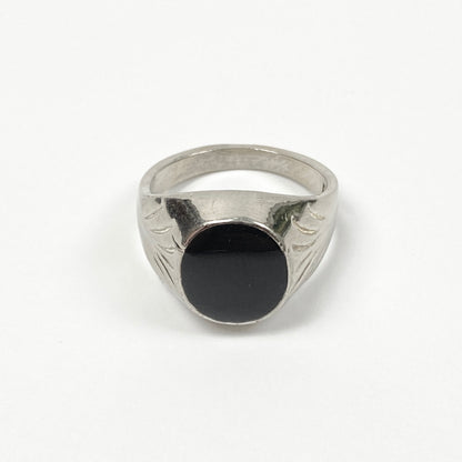 925 Sterling Silber Onyx Ring