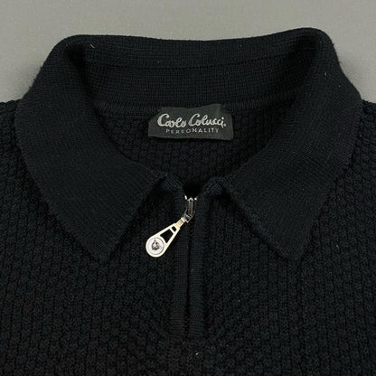 CARLO COLUCCI Half-Zip Knit Sweater