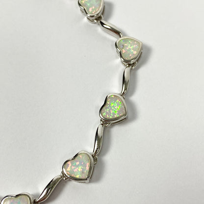 925 Sterling Silber Opal Armband
