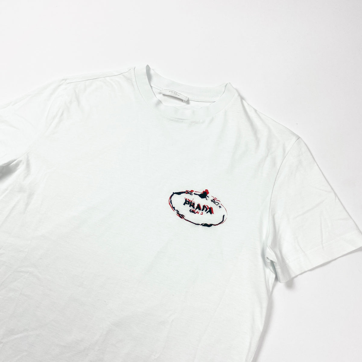PRADA Milano Embroidered Logo T-Shirt