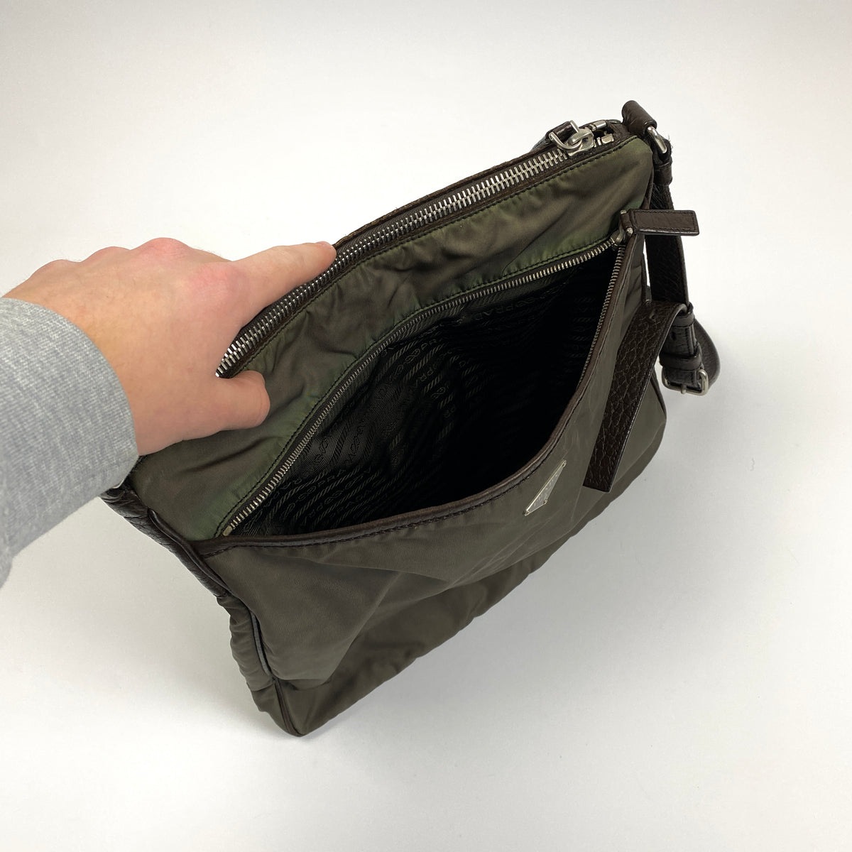 Vintage PRADA Leather Padded Messenger Bag
