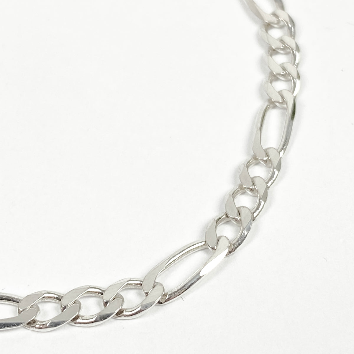 925 Sterling Silver Figaro Bracelet / Bracelet