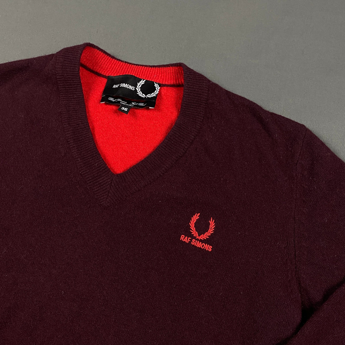 RAF SIMONS x FRED PERRY wool sweater