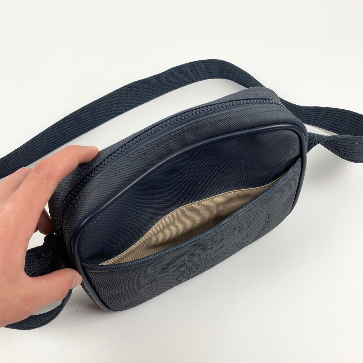 LACOSTE logo shoulder bag