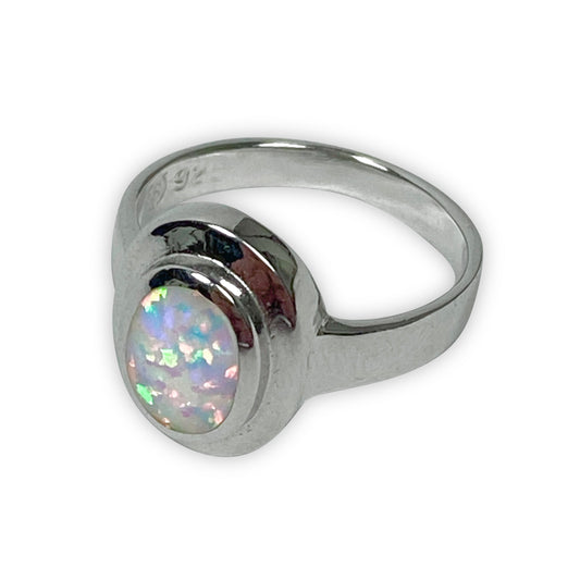 925 Sterling Silber Opal Ring