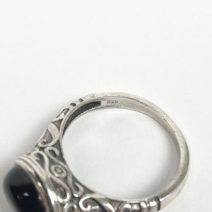 925 Sterling Silber Onyx Ring