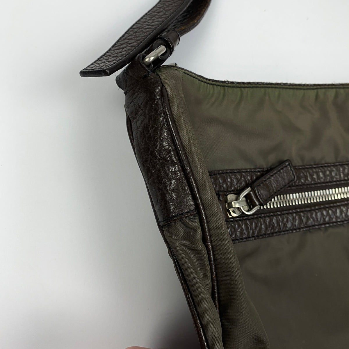 Vintage PRADA Leather Padded Messenger Bag